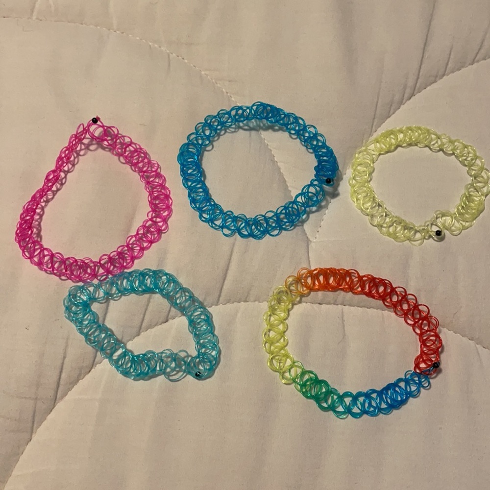 Bundle Of 5 Tattoo Chokers 90’s Early 2000’s Gem
